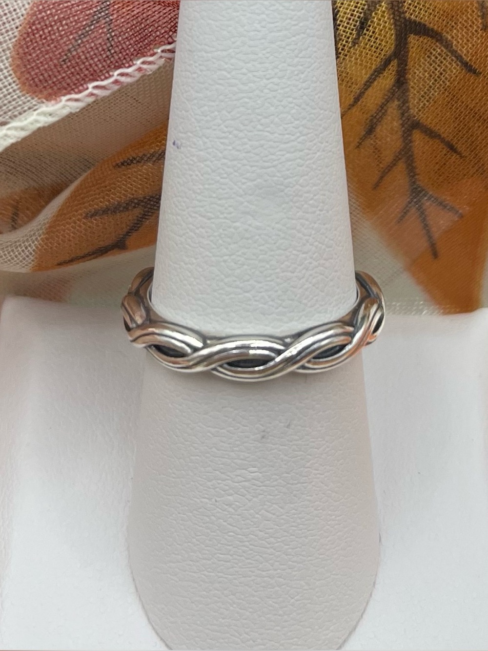 Retired Authentic.925 SS Pandora “Changing Seasons” Twisted Band Ring sz US 8.5